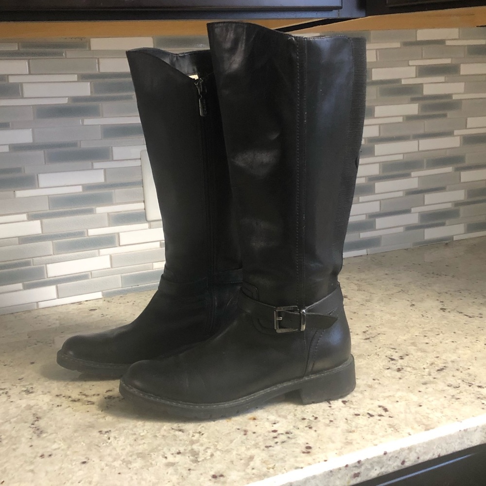 Womens BLONDO leather knee high boots